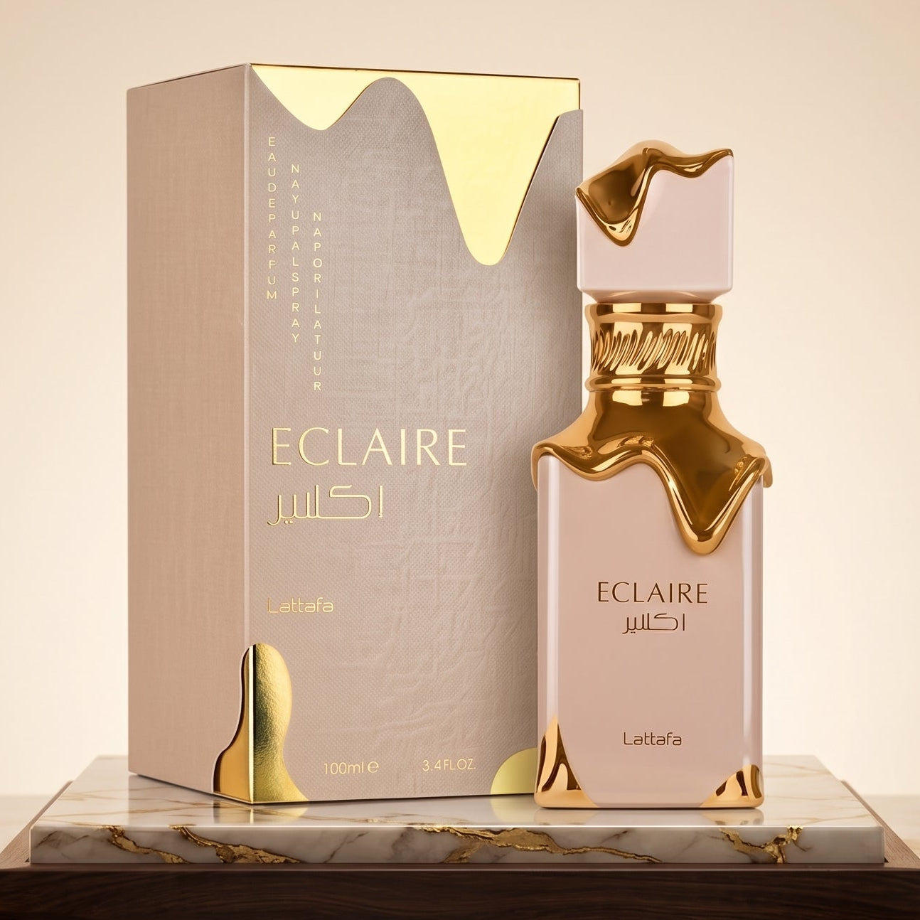 Shop authentic Lattafa Eclaire Eau De Parfum (100ml) at Alsahar Oud. The viral gourmand fragrance with decadent caramel, milk, and vanilla. Fast UK tracked delivery.