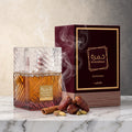 Buy authentic Lattafa Khamrah Dukhan (100ml EDP) at Alsahar Oud. The intense, deep, and smoky iteration of the viral Khamrah gourmand, blending dates, praline, and rich dukhan smoke. Fast UK delivery from London.