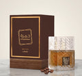Buy authentic Lattafa Khamrah Qahwa Eau De Parfum (100ml) at Alsahar Oud. The viral gourmand fragrance with roasted coffee, cinnamon, and vanilla. Fast UK tracked delivery.