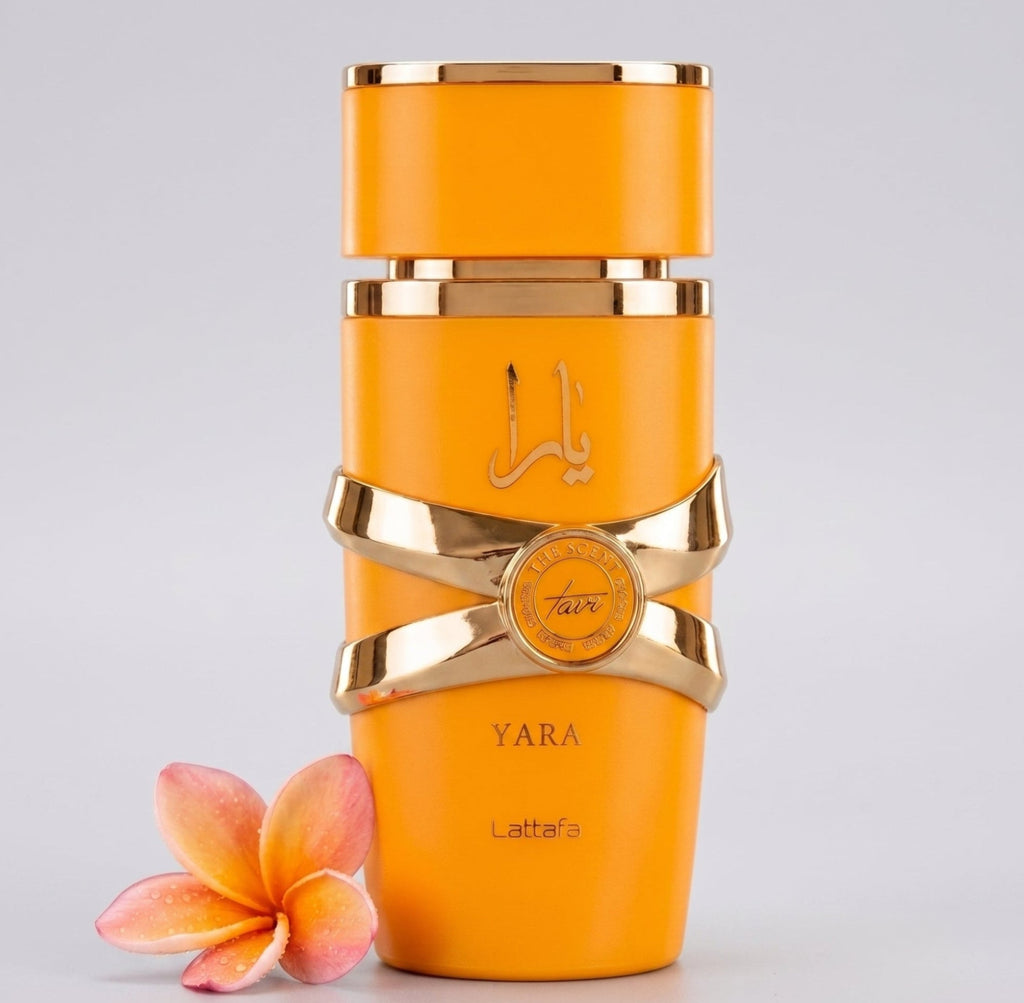 Shop original Lattafa Yara Tous (Yellow) Eau De Parfum 100ml at Alsahar Oud. A viral tropical gourmand scent with rich mango, passionfruit, and vanilla notes. Fast UK tracked dispatch.
